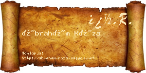 Ábrahám Róza névjegykártya