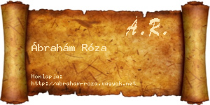 Ábrahám Róza névjegykártya